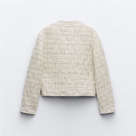 ZARA BLOGGER FAVORITE TEXTURED QUILTED JACKET - Picture 12 of 14